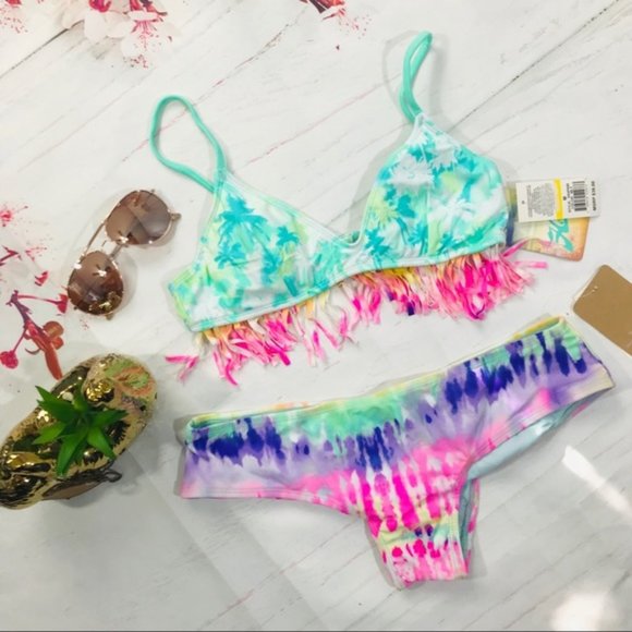 Hobie Other - Hobie – NWT Tie Dye Fringe Bikini